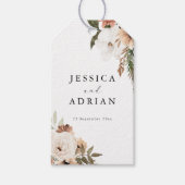 Elegante Bloemen Boho bruiloft Cadeaulabel (Voorkant)