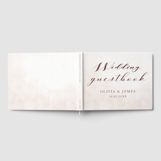 Elegante Bloemen Boho bruiloft Gastenboek (Volledig)