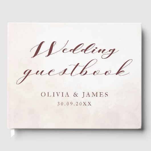 Elegante Bloemen Boho bruiloft Gastenboek (Voorkant)