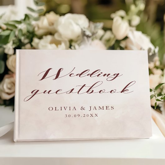 Elegante Bloemen Boho bruiloft Gastenboek