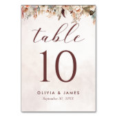 Elegante Bloemen Boho bruiloft Kaart (Achterkant)