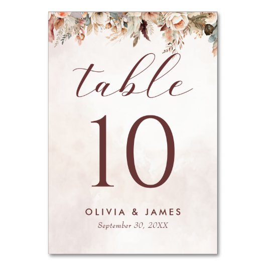 Elegante Bloemen Boho bruiloft Kaart (Achterkant)