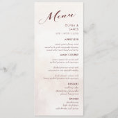 Elegante Bloemen Boho bruiloft Menu (Voorkant)