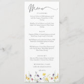 Elegante Bloemen Boho bruiloft Menu (Voorkant)