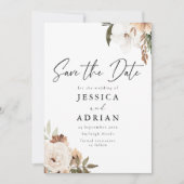 Elegante Bloemen Boho bruiloft Save The Date (Voorkant)