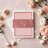 Elegante Bloemen Boho bruiloft Uitnodigingen Wikkel