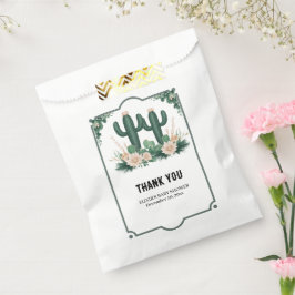 Elegante Bloemen Boho Modern Cactus Baby shower Bedankzakje