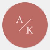 Elegante Bloemen Boho Ronde Sticker (Voorkant)