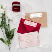 Elegante Bloemen Boho We Bied de Knoop Receptie Kaart