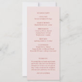 Elegante Bloemen Boho Wedding Programma (Achterkant)