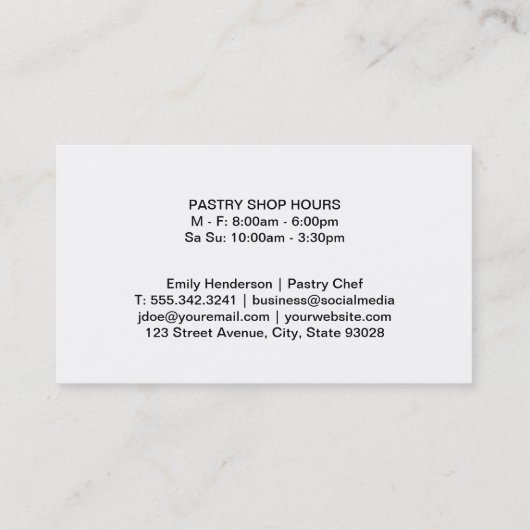 Elegante bloemen | boke | Whisk Logo Visitekaartje (Achterkant)