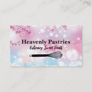 Elegante bloemen   boke   Whisk Logo Visitekaartje