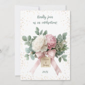 Elegante Bloemen Boog Wedding Kaart (Achterkant)