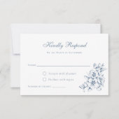 Elegante Bloemen Botanische Bruiloft RSVP Kaart (Voorkant)