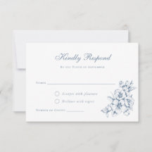 Elegante Bloemen  Botanische Bruiloft RSVP