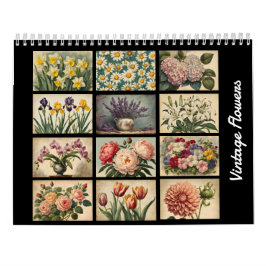 Elegante Bloemen Botanische Natuur Kalender