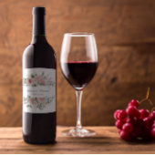 Elegante Bloemen Botanische Rozen Rozen Rustieke b Wijn Etiket