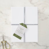 Elegante Bloemen Botanische Salie Groene bruiloft Cadeaulabel (Met Touw)