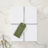 Elegante Bloemen Botanische Salie Groene bruiloft Cadeaulabel (Met Touw)