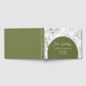 Elegante Bloemen Botanische Salie Groene bruiloft Gastenboek (Volledig)