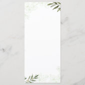 Elegante Bloemen Botanische Salie Groene bruiloft  Menu (Achterkant)