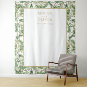 Elegante Bloemen Botanische Tuin Bruiloft Wandkleed (In situ)