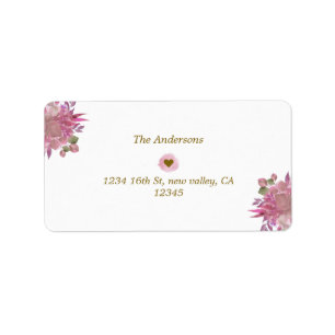 Elegante Bloemen Botanische vriendelijk leveren aa Etiket