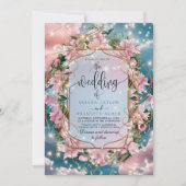 Elegante Bloemen Bouquet Rosy Wedding Kaart (Voorkant)