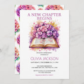 Elegante Bloemen Bruids Douche Uitnodiging (Voorkant / Achterkant)