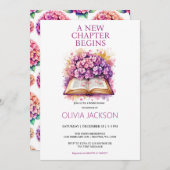 Elegante Bloemen Bruids Douche Uitnodiging (Voorkant / Achterkant)