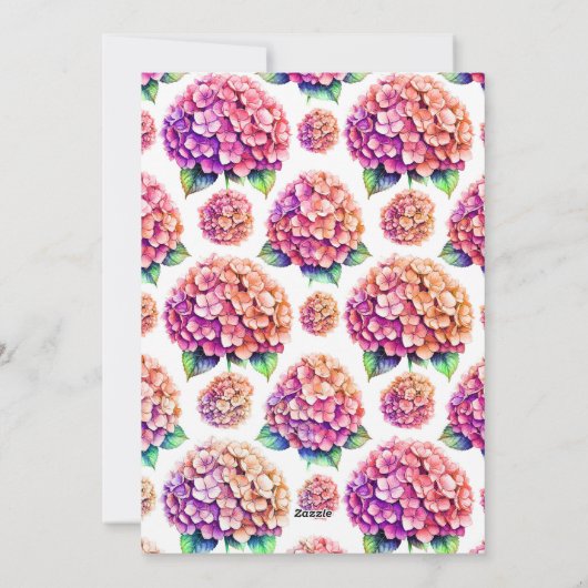 Elegante Bloemen Bruids Douche Uitnodiging (Achterkant)