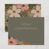 Elegante Bloemen Bruids Douche Uitnodiging Insert (Voorkant / Achterkant)