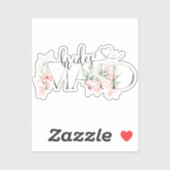 Elegante Bloemen Bruids Partij & Bruidsmeisje Stic Sticker (Vel)