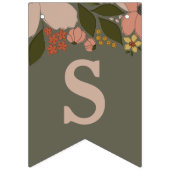 Elegante bloemen bruidsdouche vlag banner (Tweede vlag)