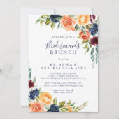 Elegante Bloemen Bruidsmeisjes Brunch Douche Kaart (Voorkant)
