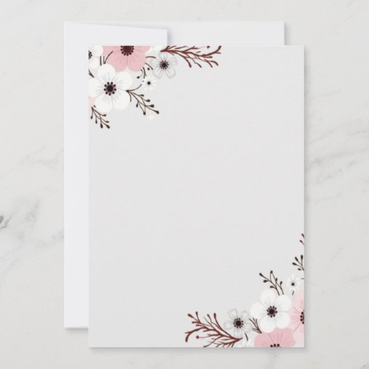 Elegante Bloemen Bruidsmeisjes Luncheon uitnodigin Kaart (Achterkant)