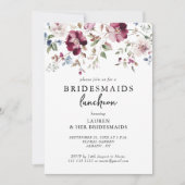 Elegante Bloemen Bruidsmeisjes Luncheon Uitnodigin Kaart (Voorkant)