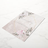 Elegante Bloemen Bruiloft | Folie Uitnodiging (Gedraaid)