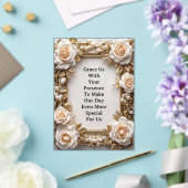 Elegante Bloemen Bruiloft Frame Acryl Uitnodigingen (Insitu (Huwelijk))