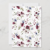 Elegante Bloemen bruiloft Jubileum Uitnodiging (Achterkant)