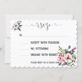 Elegante Bloemen Bruiloft RSVP Ontwerp Kaart