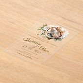 Elegante bloemen bruiloft uitnodiging (Laagn)