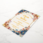 Elegante Bloemen Bruiloft Uitnodiging (Gedraaid)