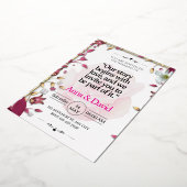 Elegante bloemen bruiloft uitnodiging (Gedraaid)