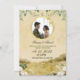Elegante bloemen bruiloft uitnodiging | Klassiek &