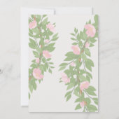 Elegante Bloemen Bruiloft Uitnodiging Sjabloon (Achterkant)