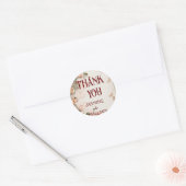 Elegante bloemen bruiloft uitnodiging Sticker Cust (Envelop)