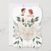 Elegante bloemen bruiloft uitnodigingen - volledig (Achterkant)