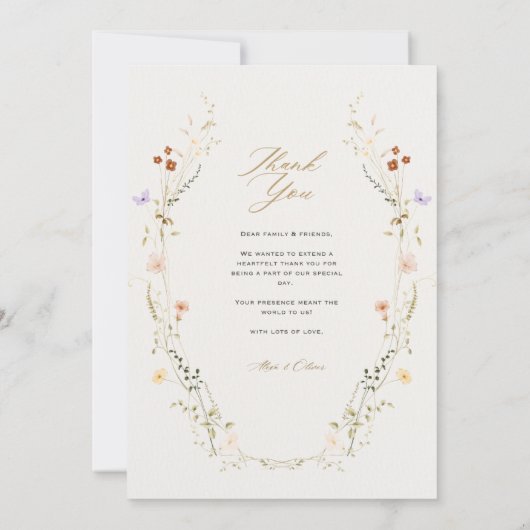 Elegante bloemen bruiloft uitnodigingskaart kaart (Achterkant)