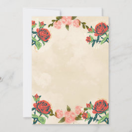 Elegante bloemen bruiloft uitnodigingskaart kaart